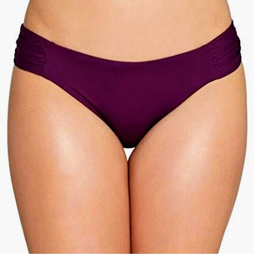 BIKINI BOTTOMS By Becca Of Rebecca Virtue Purple Plum Hipster Women XL NEW NWT